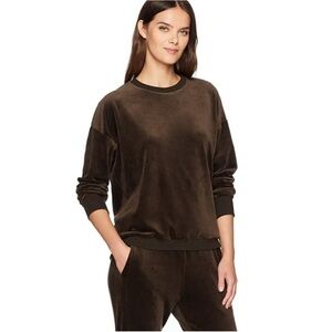 Vince black  Velour Sweatshirt and Pants Set